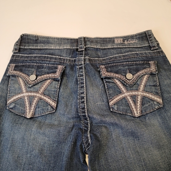 Kut From The Kloth Boot Cut Mid-Rise Dark Wash Button Flap Pocket Jean Size 8 - Picture 13 of 17